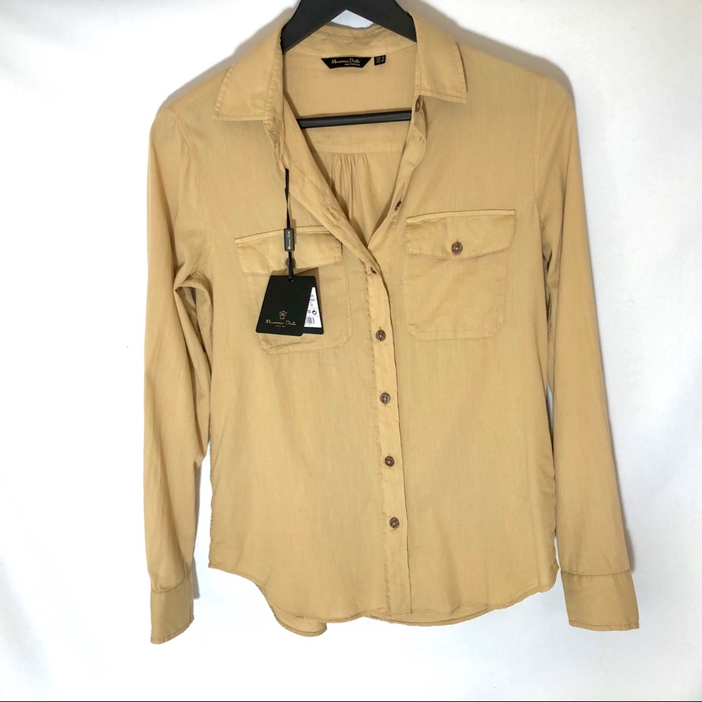 Massimo Dutti Long Sleeve Button Down Shirt